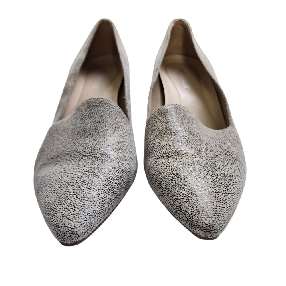 Aerosoles Womens Macrame Pump Size 10 Bone Snake Leather Pointed Toe Memory Foam - Picture 5 of 13